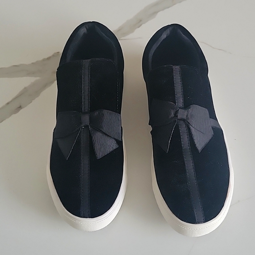 NEW Nanette Lepore Weslyn bow Velvet Tuxedo Sneaker Flats, Women's Shoes Sz. 8.5